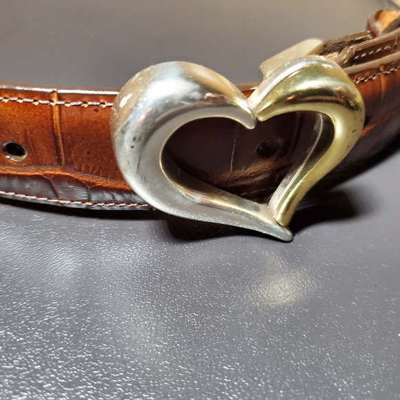 Brighton Leather Heart Belt Size S/28 - Picture 4 of 9